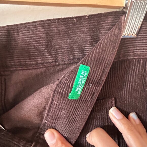 Dark Brown Corduroy Skirt Benetton - Picture 3 of 4